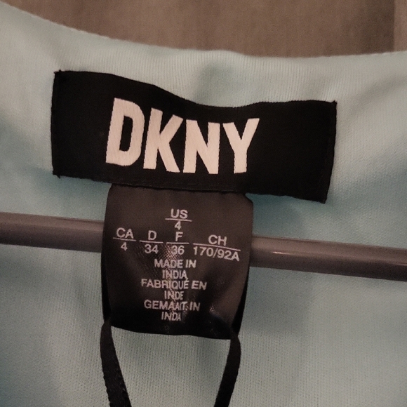 DKNY Green Pleated Sheath Dress for Weddings - Picture 2 of 3